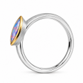 Ring precious opal partly gold-plated 5µ
