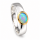 Ring Edelopal teilvergoldet 5µ