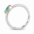 Ring precious opal partly gold-plated 5µ