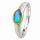 Ring precious opal partly gold-plated 5µ