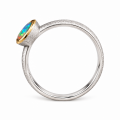 Ring Edelopal teilvergoldet 5µ