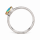 Ring Edelopal teilvergoldet 5µ