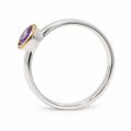 Ring Amethyst teilvergoldet 5µ