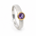 Bague en améthyste partiellement plaquée or 5 µ