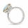 Ring blauer Topas teilvergoldet 5µ