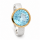 Bague avec topaze bleue, partiellement plaquée or 5 µ