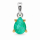 Emerald (Natural) Pendant, Partially Gold-Plated (5µ)