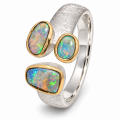 Ring Edelopal teilvergoldet 5µ