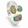 Ring Edelopal teilvergoldet 5µ