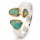 Ring Edelopal teilvergoldet 5µ