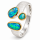 Ring Edelopal teilvergoldet 5µ