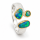 Ring precious opal partially gold-plated 5µ