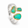 Ring precious opal partially gold-plated 5µ