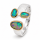 Bague en opale précieuse partiellement plaquée or 5 µ