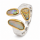 Ring precious opal partially gold-plated 5µ