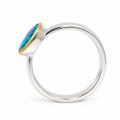Ring Edelopal teilvergoldet 5µ
