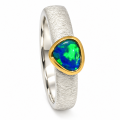 Bague Edelopal partiellement dorée 5µ