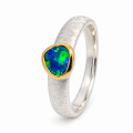 Ring Edelopal teilvergoldet 5µ