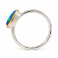 Ring Edelopal teilvergoldet 5µ