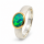 Ring Edelopal teilvergoldet 5µ