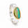 Bague Edelopal partiellement dorée 5µ