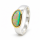 Ring Edelopal teilvergoldet 5µ
