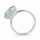 Ring blauer Topas teilvergoldet 5µ