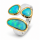 Ring precious opal partially gold-plated 5µ