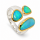 Ring precious opal partially gold-plated 5µ