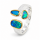 Ring Edelopal teilvergoldet 5µ