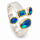 Bague en opale précieuse partiellement plaquée or 5 µ