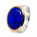 Ring Lapis Lazuli teilvergoldet 5µ