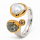 Ring with pearl, rough diamond, diamond, partly gold-plated (5µ)