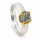 Bague diamant brut partiellement plaquée or 5 µ