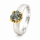 Ring with raw diamond, partly gold-plated 5µ
