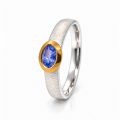 Ring Tansanit teilvergoldet 5µ