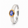 Bague tanzanite partiellement dorée 5µ