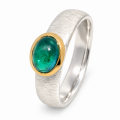 Ring Indigolith Turmalin teilvergoldet 5µ