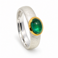 Ring Indigolith Turmalin teilvergoldet 5µ