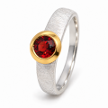Ring Granat teilvergoldet 5µ