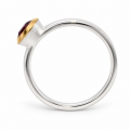 Ring Granat teilvergoldet 5µ