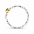 Ring precious opal partly gold-plated 5µ