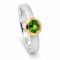 Ring tourmaline partly gold-plated 5µ