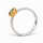 Bague tourmaline partiellement plaquée or 5µ