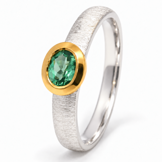 Ring Turmalin teilvergoldet 5µ