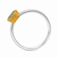 Ring tourmaline partly gold-plated 5µ