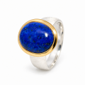 Ring Lapis Lazuli teilvergoldet 5µ