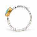 Bague Edelopal partiellement dorée 5µ