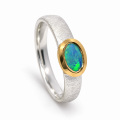 Ring Edelopal teilvergoldet 5µ