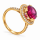 Ring Turmalin 6,6ct, Diamant 0,35ct, 585er Gold (4,8g)